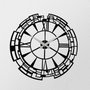 Wallity Enzoclock - S016 Reloj de Pared Decorativo de Metal Negro